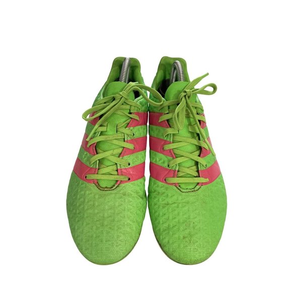 Adidas youth size 6 Green Pink Lightweight Design Soccer Cleats sneaker shoes - Picture 2 of 8